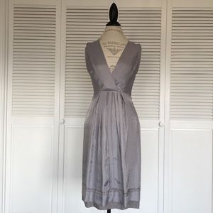 BCBG Runway Silver Cocktail Dress, sz 2.